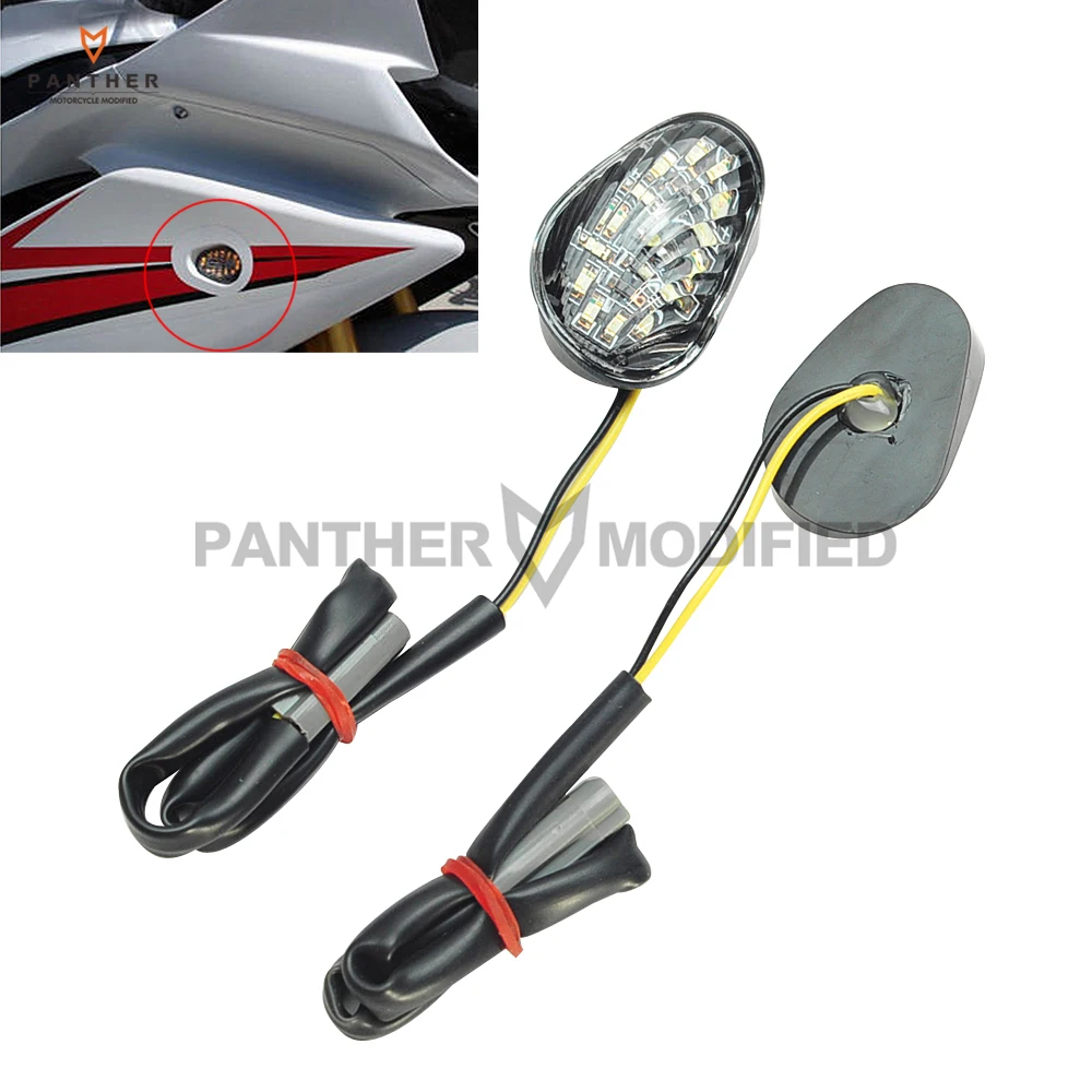 

Clear Flush mount Motorcycle LED Signal Light case for Yamaha YZF R6 YZFR6 2003 2004 2005 2006 2007 2008 2009 2010 2011 2012