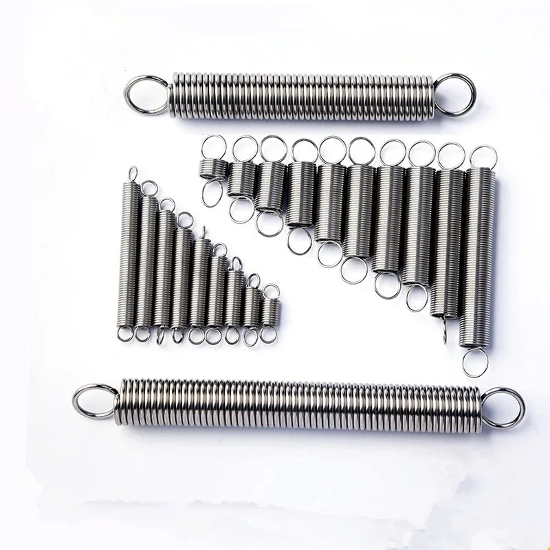 

10PCS High Quality Stainless Steel Small Coil Extension Spring with Hook,0.5mm Wire Diameter x5mm Out Diameter x(15-50)mm Length