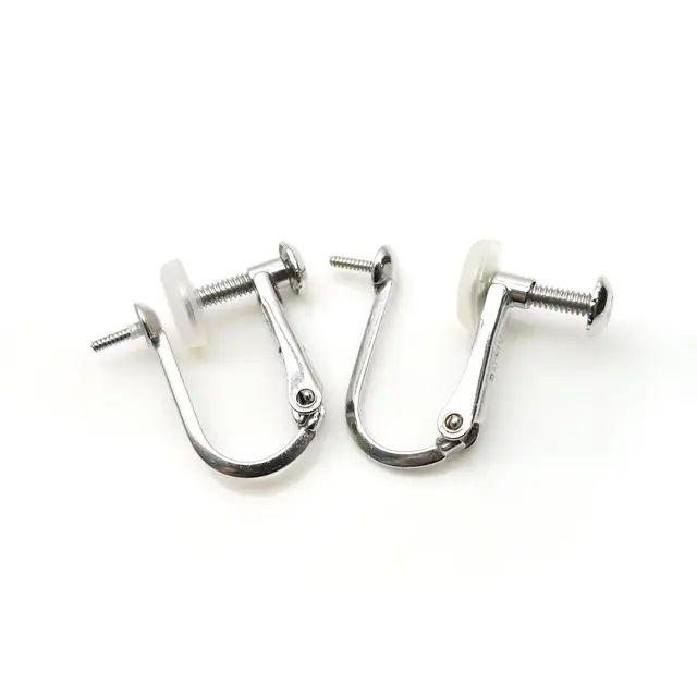 14k White Gold Back Non Pierced Earrings Findings Jewelry 14k White Gold Back Non Pierced Earrings Findings Jewelry Accessories 2pcs