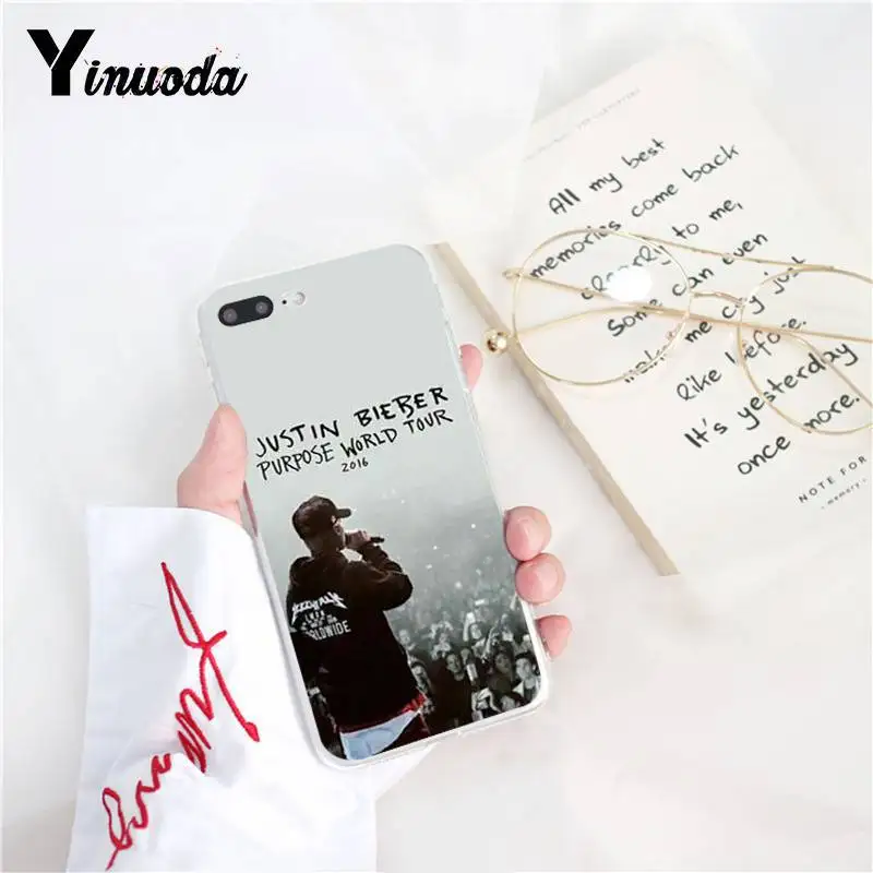 Yinuoda Justin Bieber Purpose Super Star Cover Soft Shell Phone Case for iPhone 6S 6plus 7 7plus 8 8Plus X Xs MAX 5 5S XR 10
