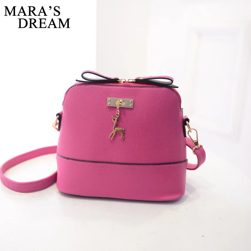 Mara's Dream women leather small shoulder bag women Deer Spliced Collision cross body bag Women shoulder bags girl messenger bag