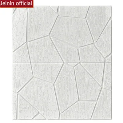 3d geometric pattern ceiling soft wall stickers study diningroom livingroom bedroom waterproof anti-collision foam wall stickers - Цвет: 60cmx60cmx5pcs