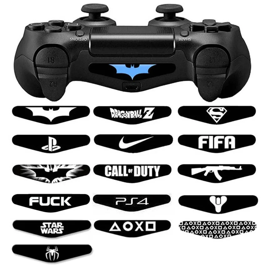 

16 PCS Custom Game Light Bar Vinyl Stickers Decal Led Lightbar Protect Skin for Playstation 4 PS4 PRO Slim Controller