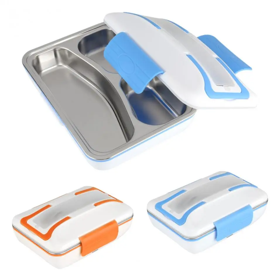 

220V/110V US/EU Pulg Portable Electric Heating Lunch Box Made By Stainless Steel And Plastics Food Warmer For Office And Home