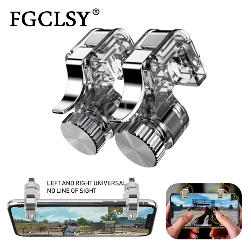 FGCLSY Metal Smart Phone Mobile Gaming Trigger for PUBG Mobile phone Gamepad Fire Button Aim Key L1R1 Shooter Pubg Controller