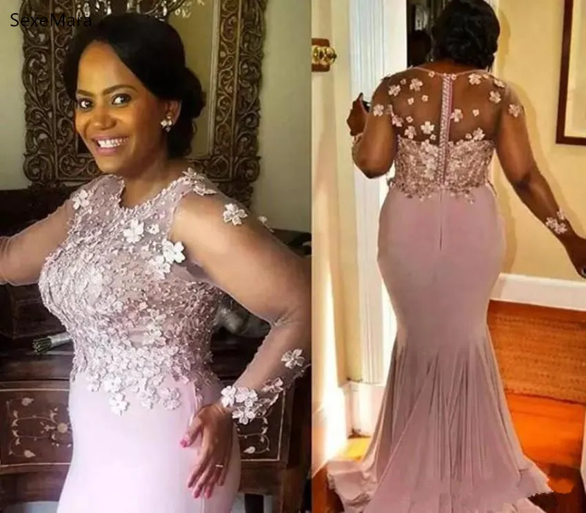 pink-appliques-beaded-mother-of-the-bride-dresses-long-sleeves-mermaid-wedding-guest-dress-cheap-plus-size-formal-evening-dresses