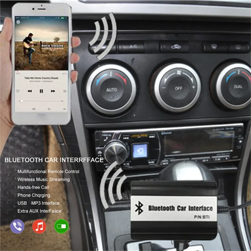 Автомобильный Bluetooth A2DP MP3 адаптер AUX USB Handsfree автомобильный комплект музыкальная Зарядка для Toyota Lexus Scion OEM радио fit навигационная система