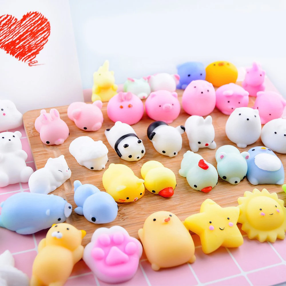 

2019 new TopRank Mini Cute Mochi Squishy Cute Cat Squeeze Healing Kids Kawaii Stress Reliever Decor Animal Toys Anti Stress Toy