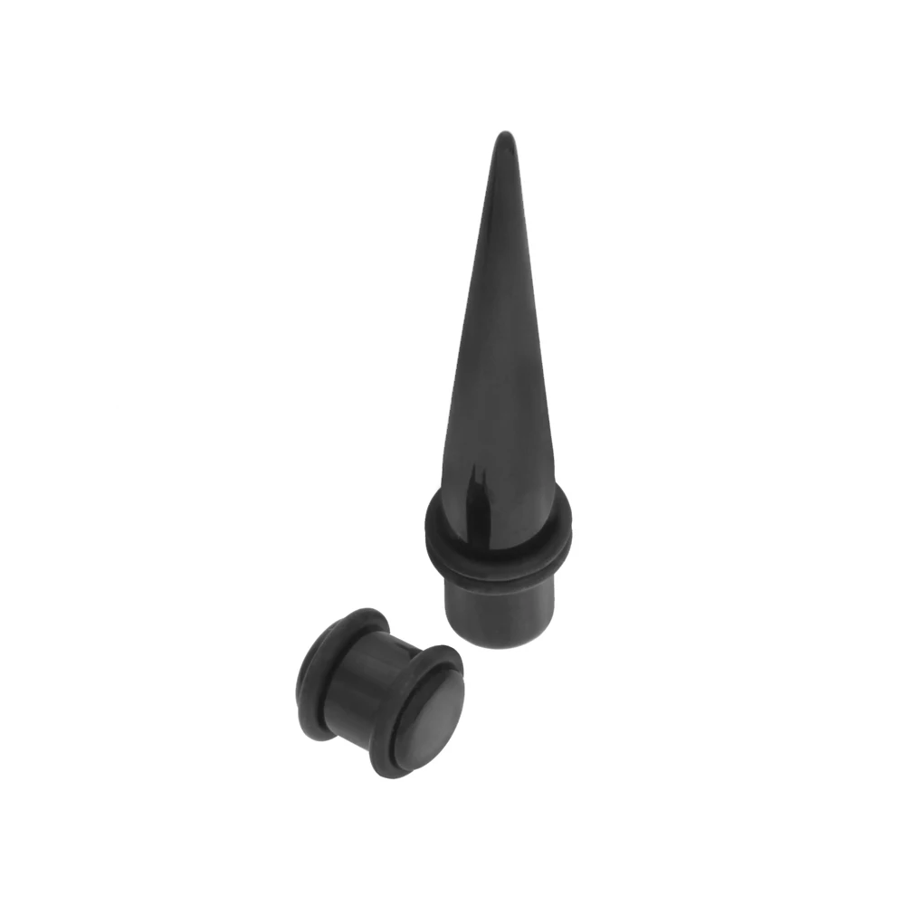 36 шт черные акриловые наконечники для наращивания ушей, пробки для пирсинга, ювелирные изделия для удлинения ушей, тоннели для растяжения ушей, набор пробок