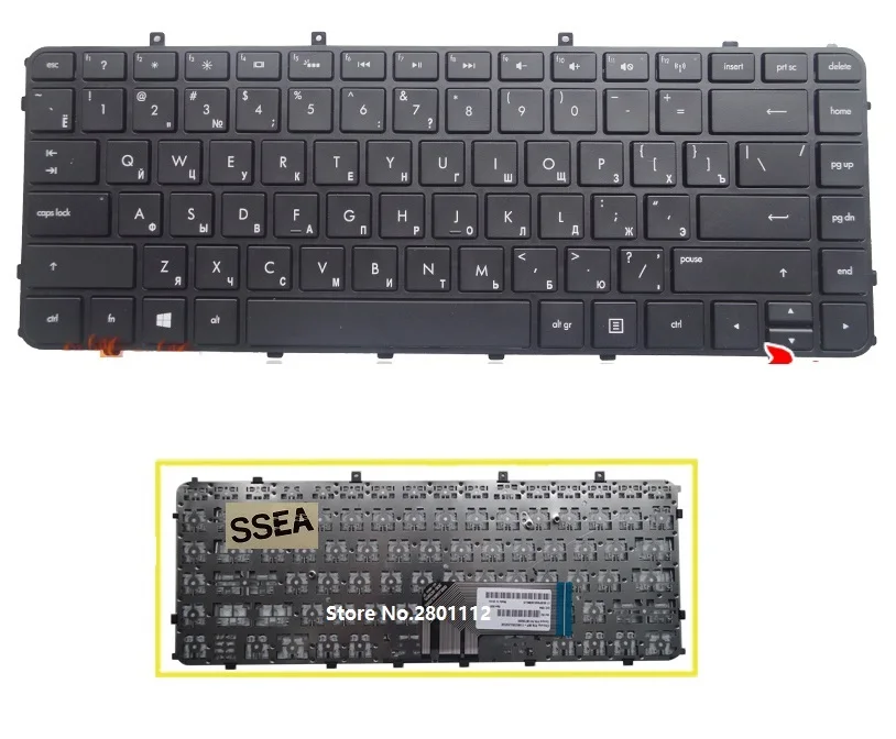 SSEA Новая русская клавиатура черная для HP Envy 4 ENVY 6 4-1000 Envy6-1000 4-1200 ноутбука RU |