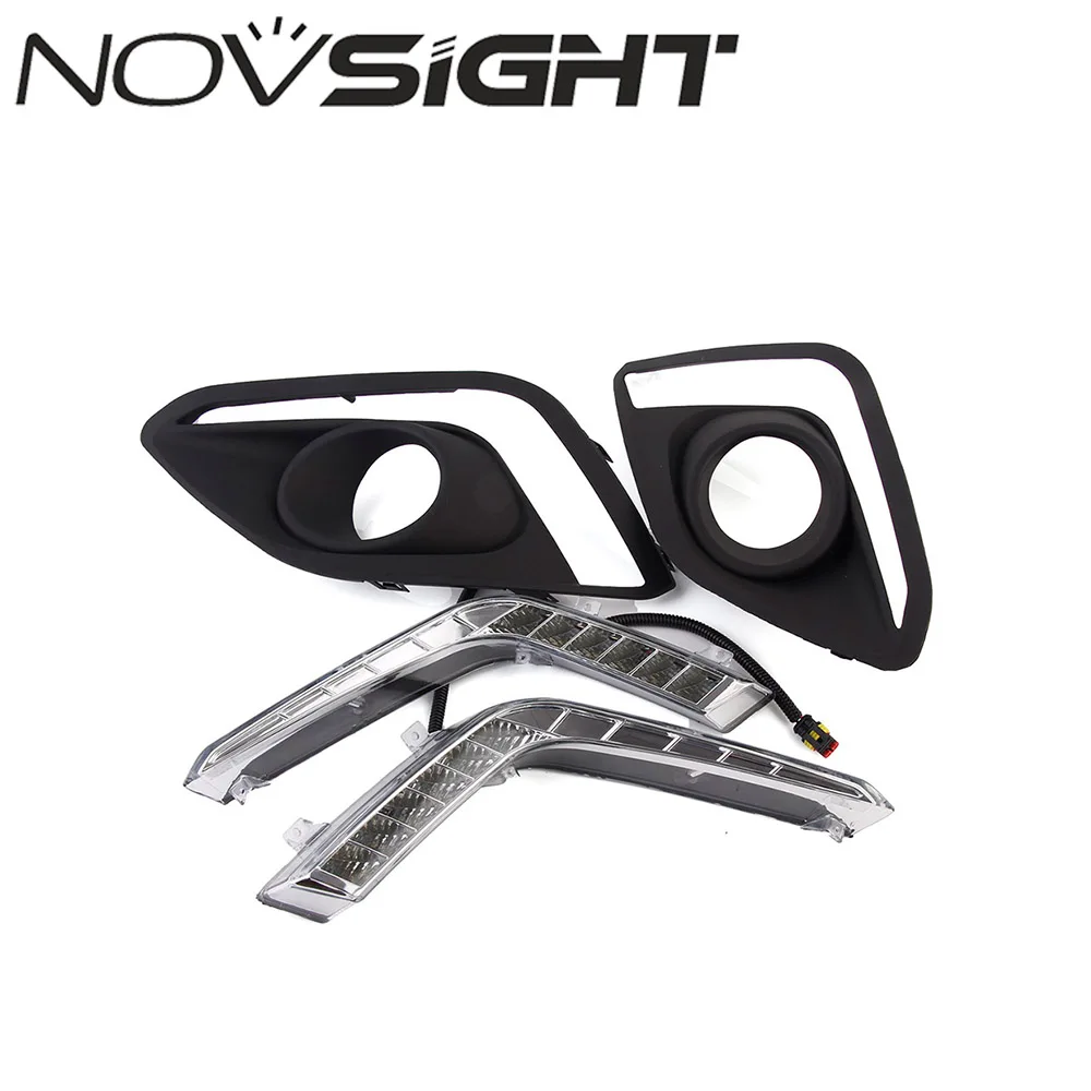 

NOVSIGHT 2pcs/set High Quality Auto Car LED DRL Driving Daytime Running Lights White For Suzuki Swift 2014-2016 D25