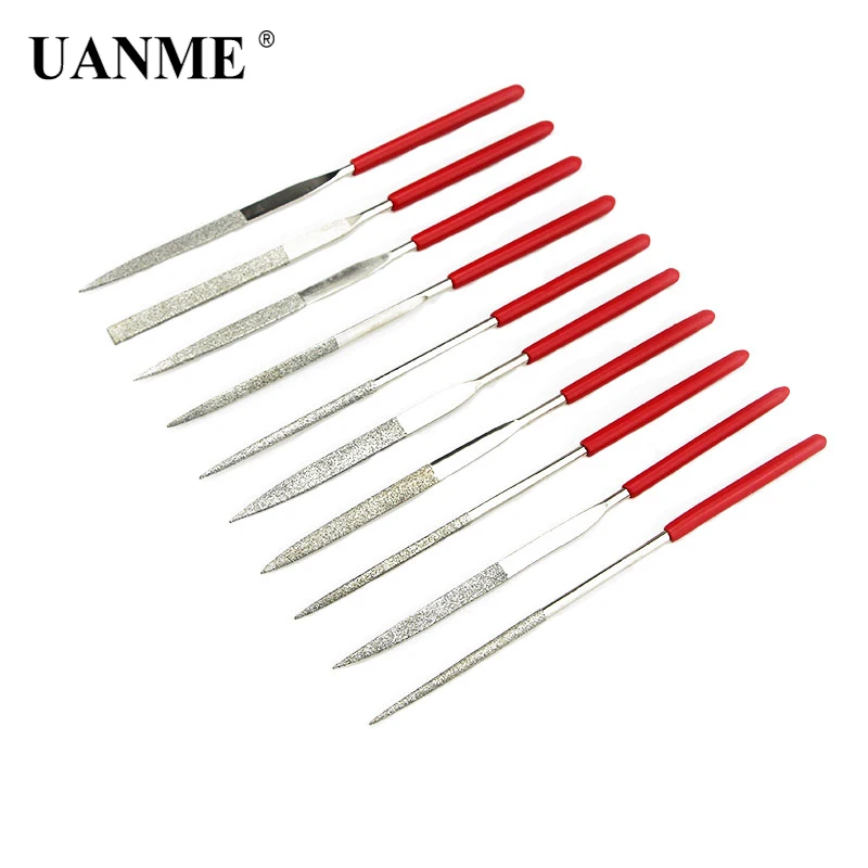 

10pcs 145mm Diamond Needle File Mini Rasp Wood Carving Metal Hand File Set Microtech Hobby Hand Needle
