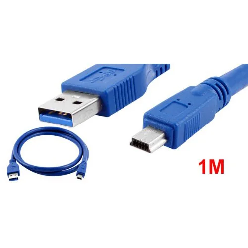 

JFBL Hot sale New Blue Superspeed USB 3.0 Type A Male to Mini B 10 Pin Male Adapter Cable Cord