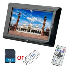 7 дюймов цифровая фоторамка 8 ГБ 16 ГБ 32 ГБ опция светодиодный электронный альбом для фотографий музыкальный видео хороший подарок