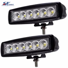 2x18 Вт Светодиодный прожектор Рабочая световая лампа для вождения Туман внедорожный внедорожник 4WD автомобиль грузовик 12 В