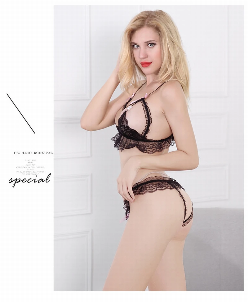 AipBuny Wome's Lingerie Sexy Hot Erotic Lace Strappy Open Bra Cup Crotchless Panties Flirtatious Chastity Girl Female Exotic Set AipBuny Wome's Lingerie Sexy Hot Erotic Lace Strappy Open Bra Cup Crotchless Panties Flirtatious Chastity Girl Female Exotic Set