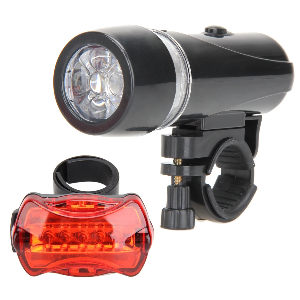 2 Set Waterproof Bike Bicycle Lights 5 LEDs Bike Bicycle Front Head ... - 2 Set Waterproof Bike Bicycle Lights 5 LEDs Bike Bicycle Front HeaD Light Safety Rear Flashlight