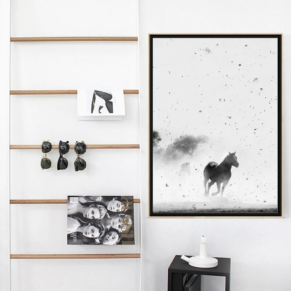 Modern-Dog-Horse-Canvas-Paintings-Animal-Wall-Art-Black-White-Nordic-Poster-Prints-Pictures-For-Living (3)