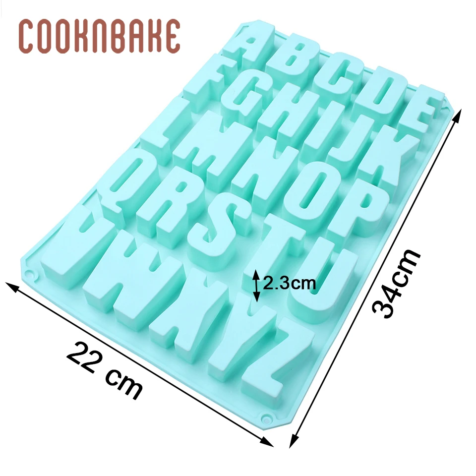 COOKNBAKE силиконовая форма с буквенным принтом для торта конфетных букв jello