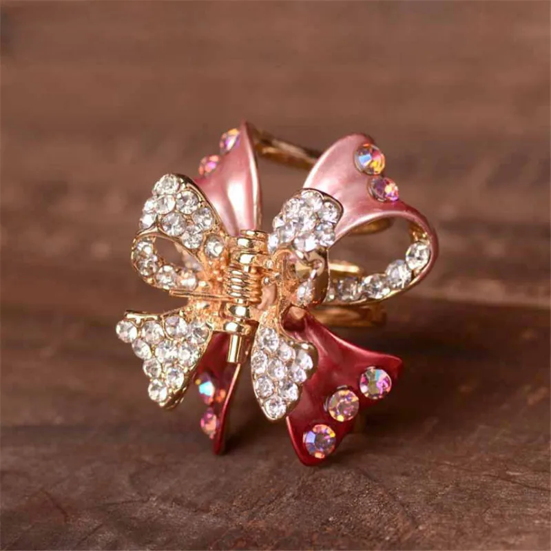 

Luxury Crystal Hair Clip Rhinestone Butterfly Flower Claw Headwear Jewelry OL For Women Girls Elegant Barrettes Hair Accessories