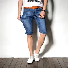 Мужские шорты, хлопковые Бермуды, дышащие джинсовые шорты, размер 28-42, новые модные шорты, Мужская джинсовая брендовая одежда, Летние повседневные шорты