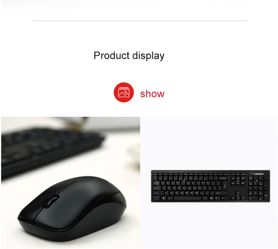 Lenovo комплект беспроводной мыши KN100 Тонкий Ноутбук Настольная игровая мышь комплект Офисная Клавиатура мышь мини клавиатура мышь