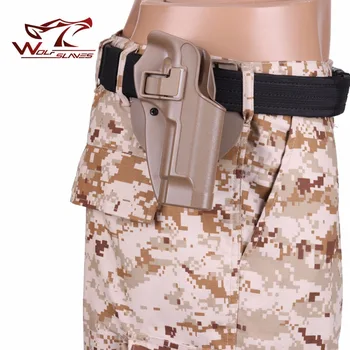 

New Arrival CQC M92 1 set Pistol Gun Holster ABS Plastic Waist Belt Gun Case Holster Fit Airsoft Right Hand Hunting Holder