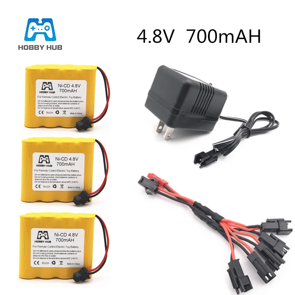 HOBBY HUB 4 8 В 700 мАч Ni Cd батарея + 5 в 1 зарядное устройство для дистанционного
