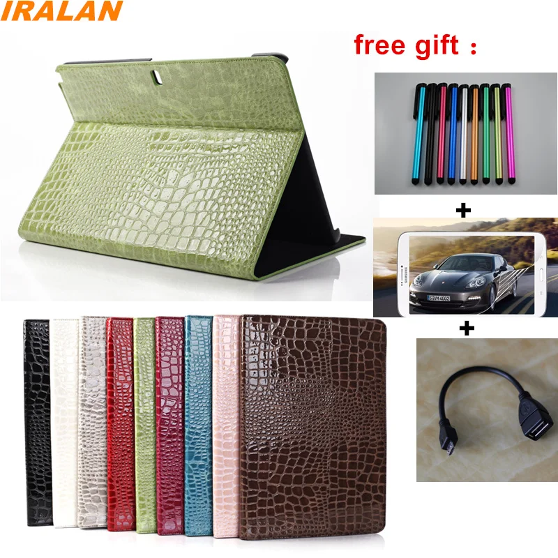 

4 in 1 Luxury Crocodile Pattern Flip Standing Leather Case For Samsung Galaxy Note Pro 12.2 P900 P901 P905 Cover Free Shipping