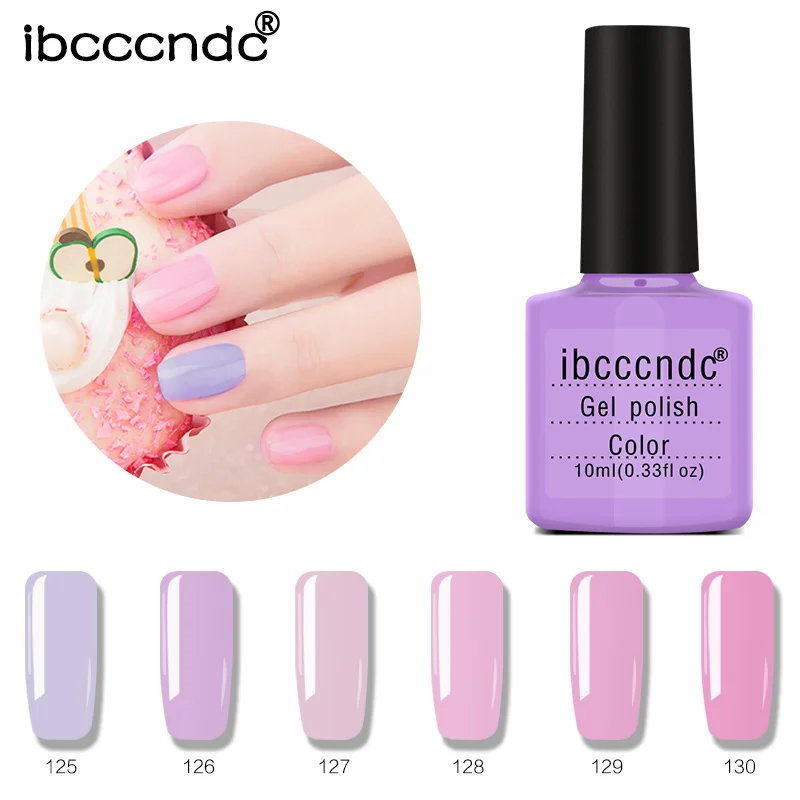 1 X Pink Purple Series Nail Gel Polish UV LED Gel Varnish Nude Pink Lacquer Varnishes Polish Gelpolish Nail Art Design Gel 10ml