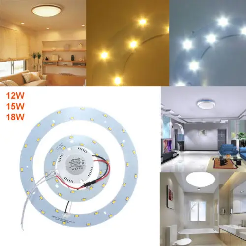 18W 5730 LED Panel Circle Annular Ceiling Light Fixture Board Lamp ReplacementHG