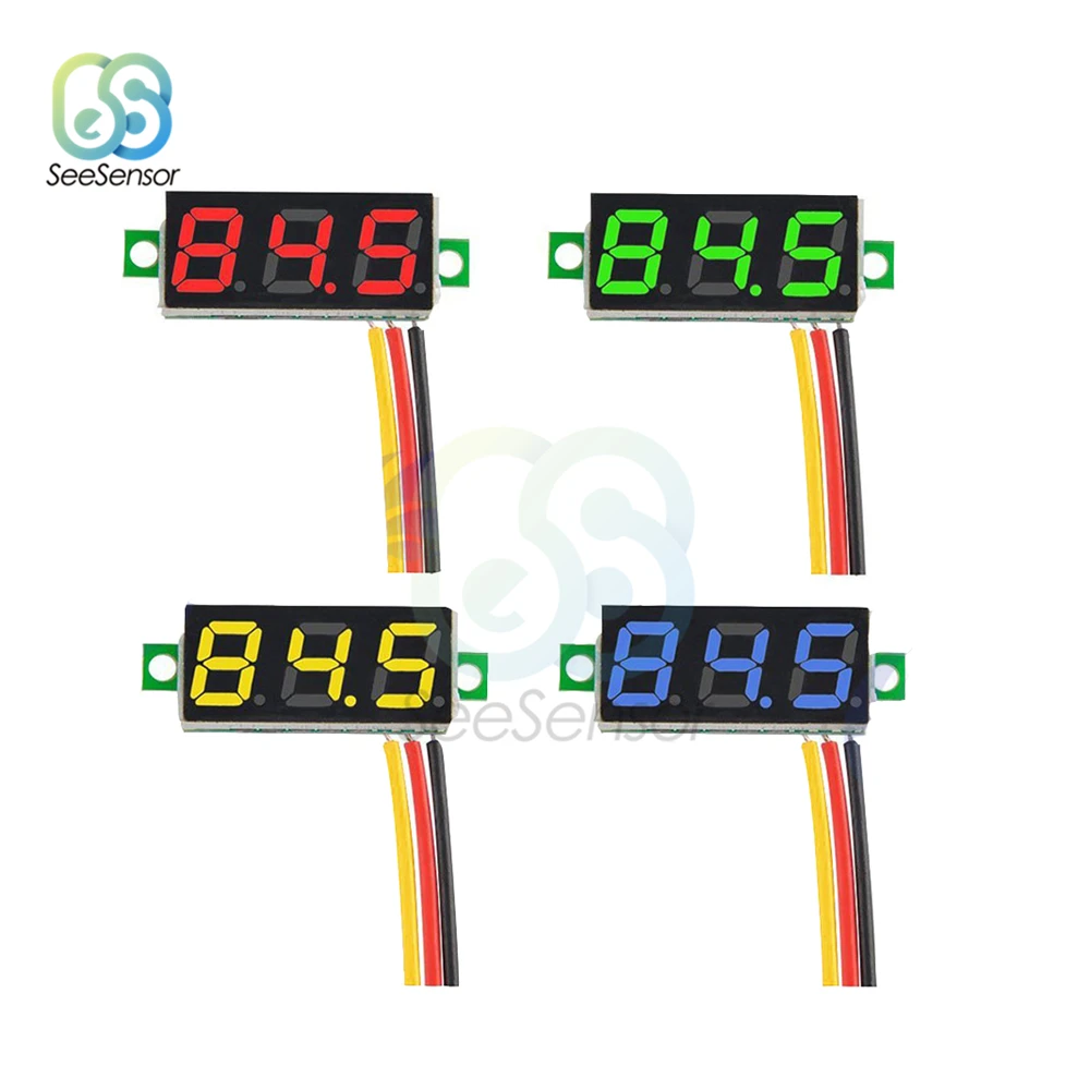 NEU diverse Farben LED Voltmeter Spannung Digital Anzeige 0.28 Zoll 0V-100V NEU diverse Farben LED Voltmeter Spannung Digital Anzeige 0.28 Zoll 0V-100V