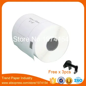

100 Refill Rolls Generic DK-11241 Label Diameter 102mm*152mm 200Pcs Compatible for Brother Label Printer White Paper DK-1241