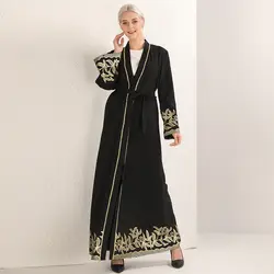 Плюс размеры взрослых мусульманская мода хит цвет печатных abayas мусульманская одежда для Дубай Макси длинное, свободное мусульманских абаи