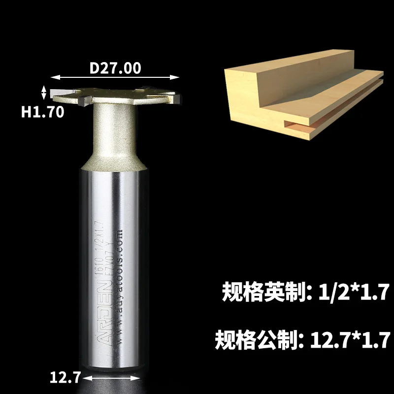 1 шт. 1/4 1/2 4-крылья долбежные фрезы Arden фрезы Т-образное гнездо пазов резак Деревообрабатывающий инструмент Фрезы для контурной обработки для обработки дерева - Длина режущей кромки: 11610238
