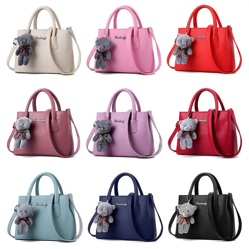 

Women Leather Handbag Lovely Bear Shoulder Messenger Satchel Tote Crossbody Bags Purse