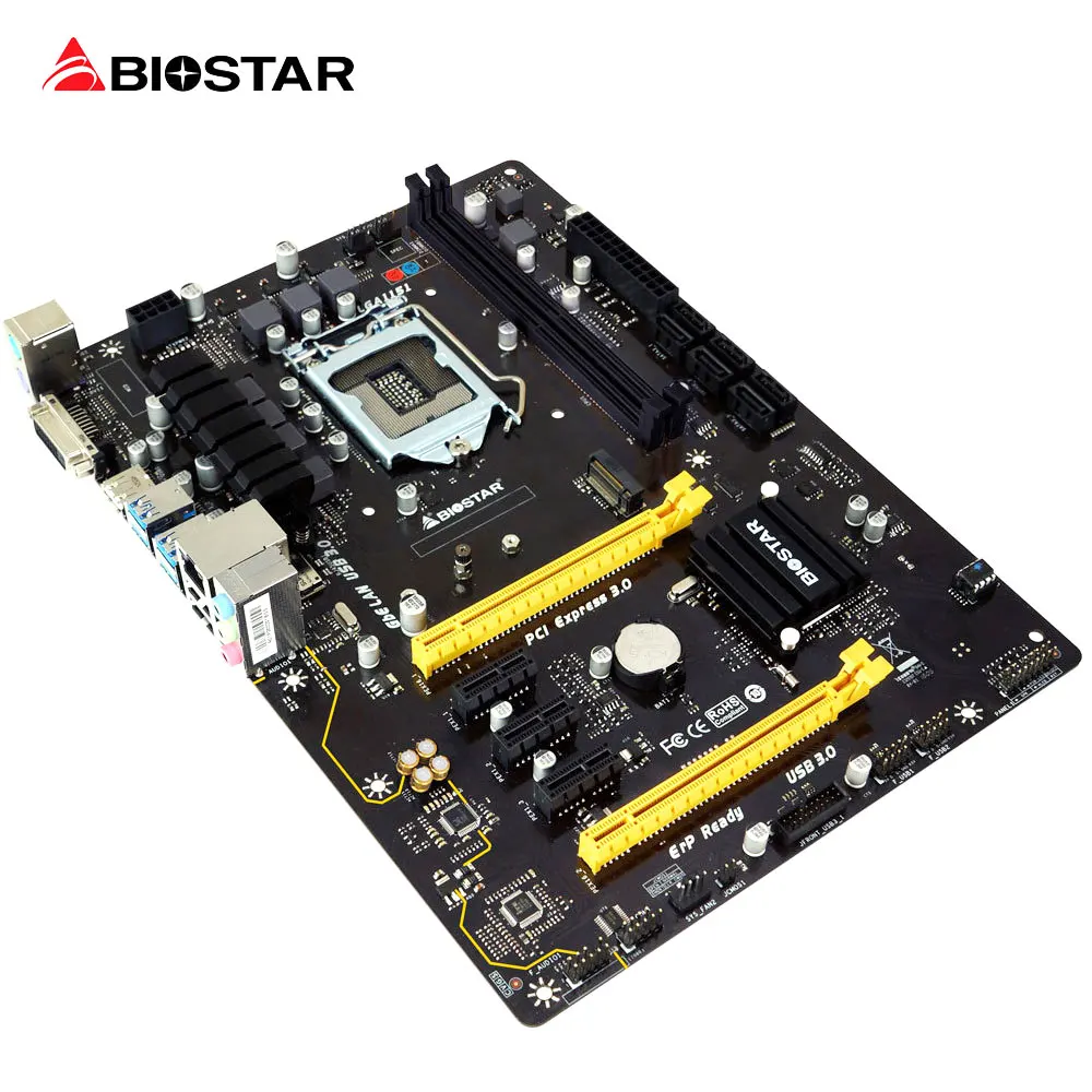 BIOSTAR New 5PCI-E Motherboard TB150 PRO For Intel I3 I5 I7 7700k CPU ATX LGA1151 DDR4 Computer Luxury 10Gigabit Network Card biostar new h110mlc desktop motherboard for intel core i5 i7 7700k 6700 cpu lga 1151 micro atx ddr4 2133 1866 computer mainboard
