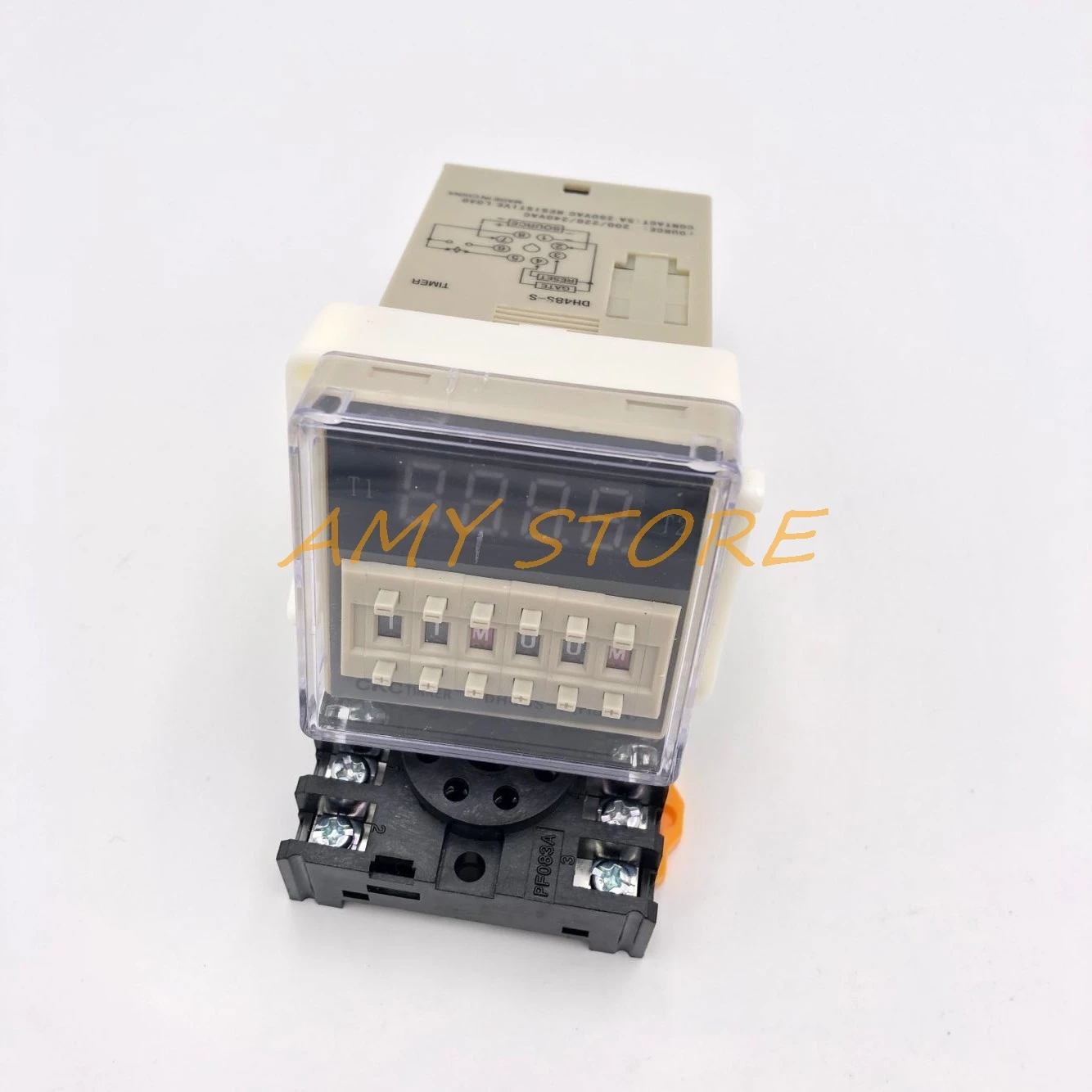 

AC 12V/24V/36V/380V AC/DC 24-220V DPDT 8Pin 0.1S-99H Digit Programmable Double Repeat Cycle Timer Delay Relay DH48S-S w Socket