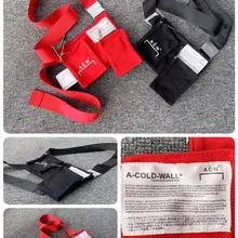 New A-COLD-WALL Fashion Black Red Crossbody Bag Men Women Street Casual A-COLD-WALL Multi-pocket Travel Backpack