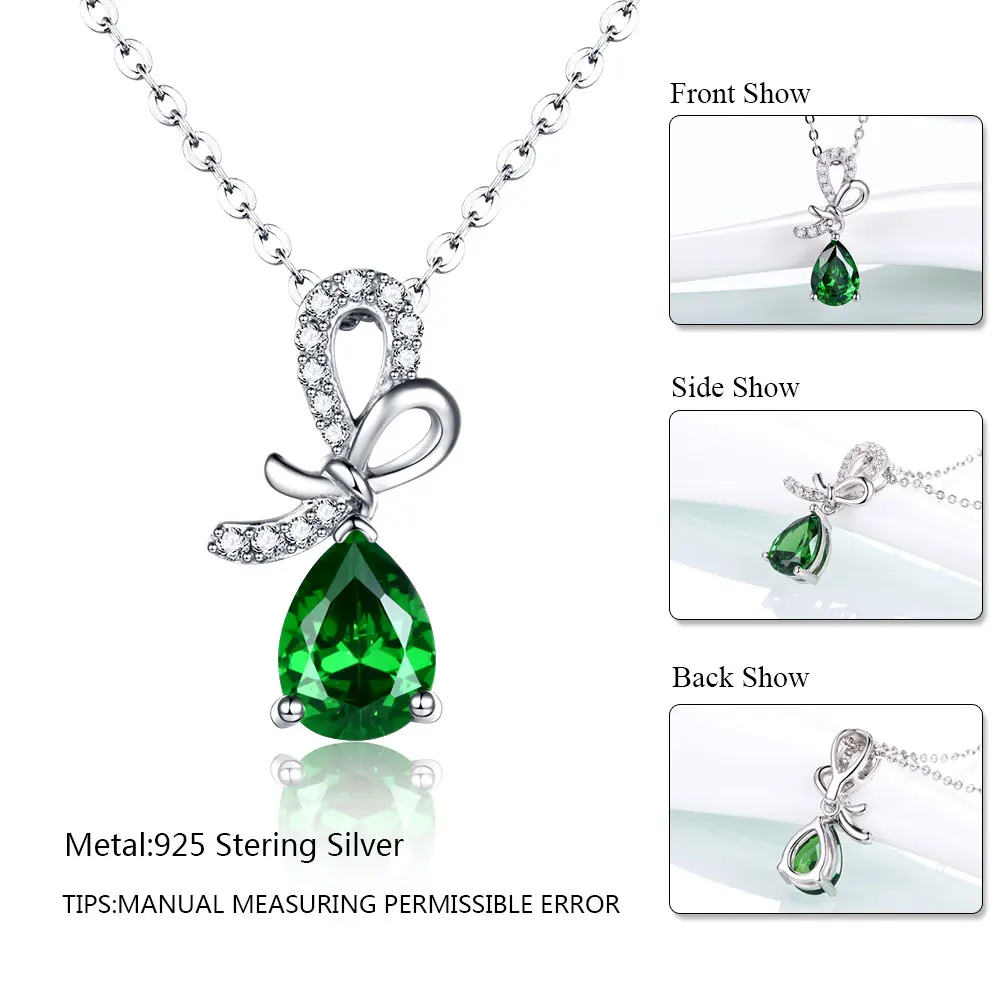 Женская подвеска из серебра 925 пробы с изумрудами|pendants for women|pendant necklacependant |