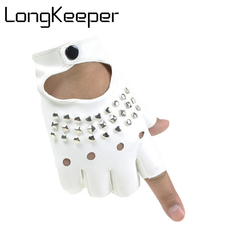 Женские перчатки для вождения LongKeeper из искусственной кожи модные митенки без