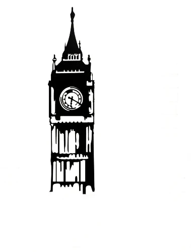 Биг Бен Лондон стена арт-деко Кабинет гостиная спальня Виниловая Наклейка декоративная Фреска сдвиг Skyline часы W740