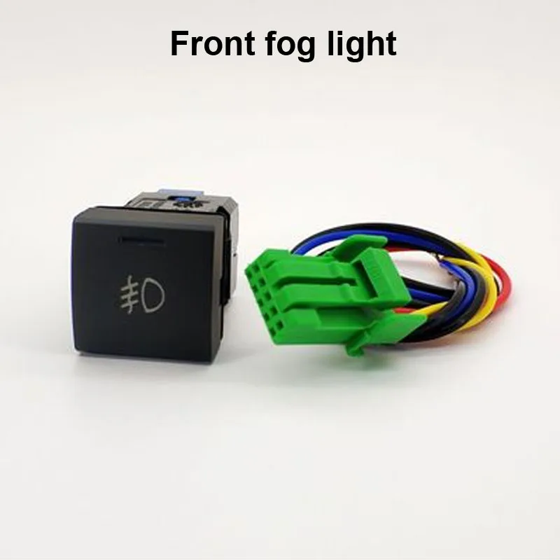 

DRL Battery BSM Automatic Headlight Front Fog Light Rear Fog Light Switch Button Wire For Toyota Prado 2018-2019