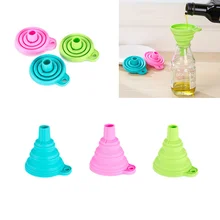 Высокое качество пищевой силиконовый складной портативные лейки подвесные отверстия