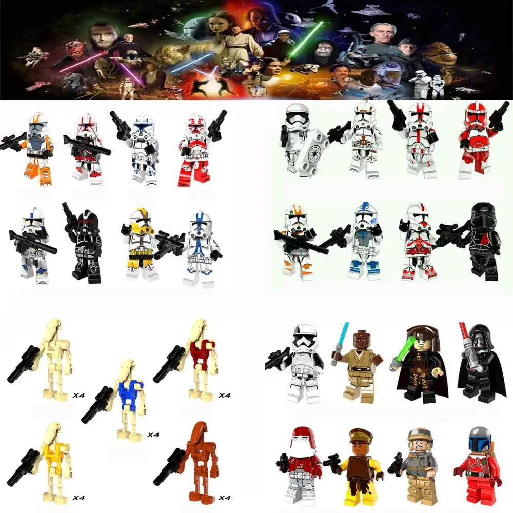 

Baby Toys Planet Space Hero Building Block Toy Robot Clone Soldier Snow Soldier Fighting Star Wars Compatible toys JM-30