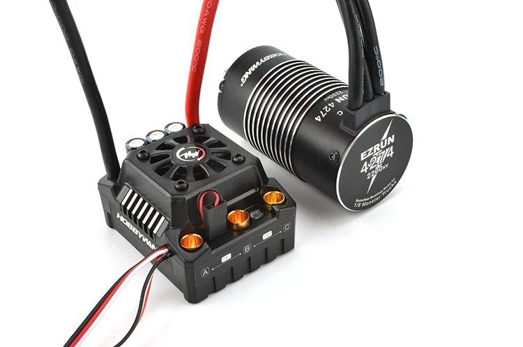

Authorized Hobbywing EzRun Max8 v3 150A Waterproof Brushless ESC 4274 2200KV Motor LED Programing for 1/8 RC Car