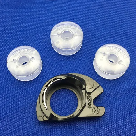 Machine Empty Bobbin Case and 3 Bobbins for SINGER MACHINES AA7249