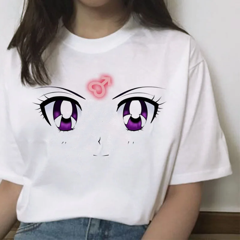 Sailor Moon Kawaii футболка 2019 кошка harajuku женская ulzzang корейский Графический Топ