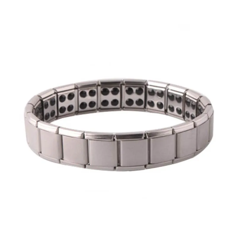 

Fashion Men Stainless Steel Watchband Charm Bracelet Magnet Germanium Health Bracelet Jewelry LL@17