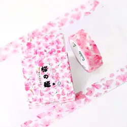 1 коробка Сакура Васи клейкие ленты Романтический Cherry Blossom DIY Скрапбукинг маскировки клейкие ленты S милые японские канцелярские украшения